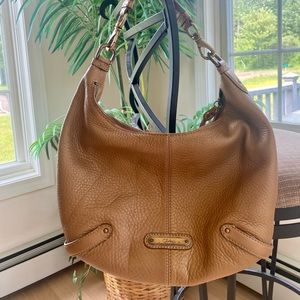 Cole Haan Tan Pebbled Leather Shoulder Bag